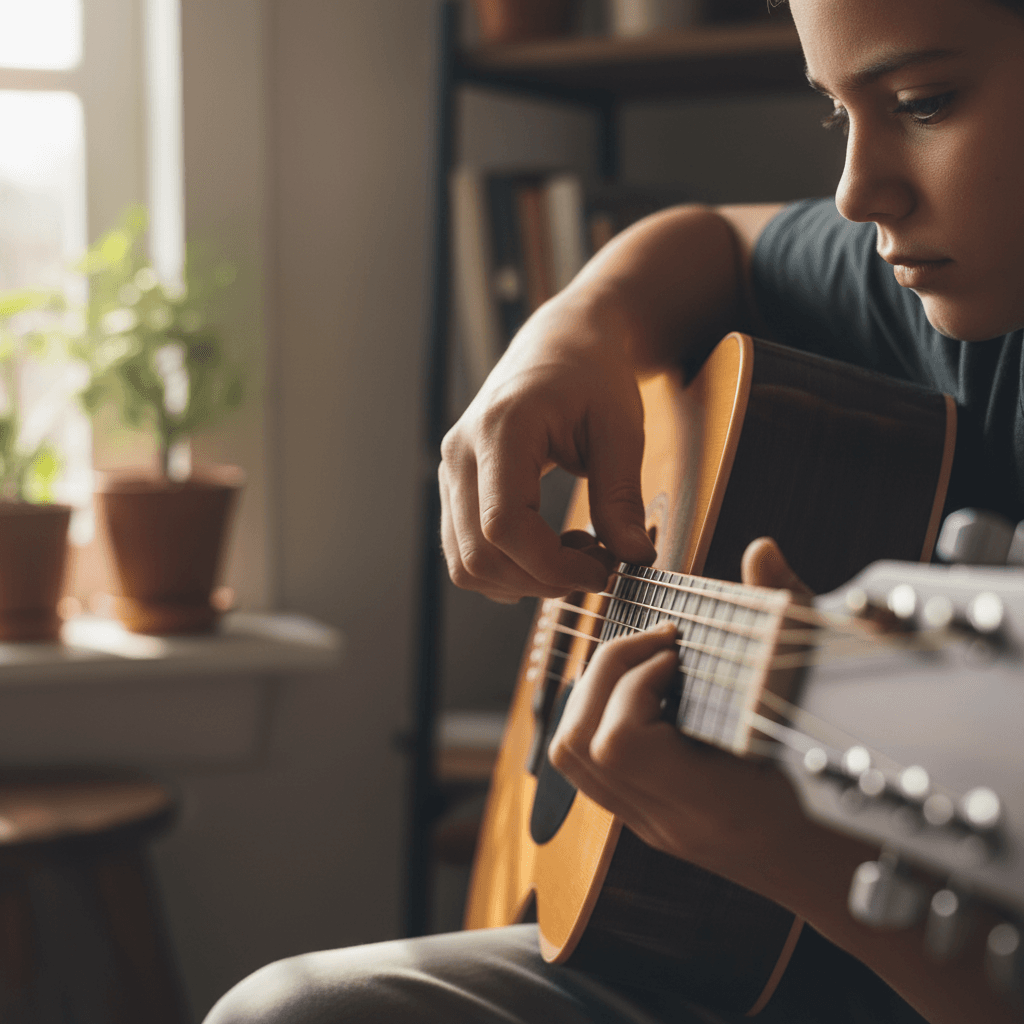 One-on-one guitar instruction with personalized guidance